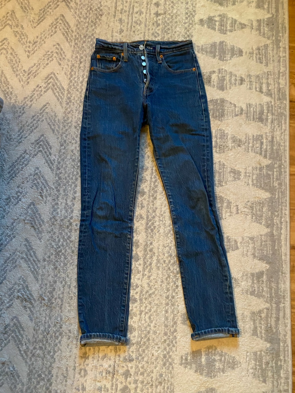 Classic Women's Skinny Jeans - Dark Blue
